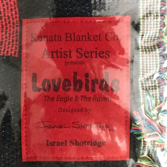 Indigenous Cotton Tapestry Throw "Lovebirds" NEW - Picture 2 of 15